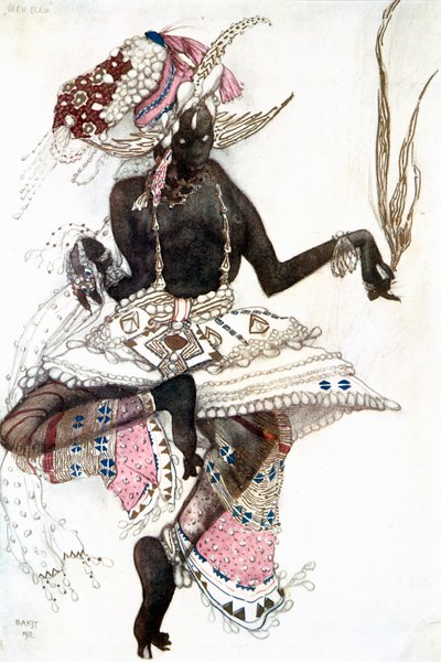 Conception de costume de bayadère pour Le Dieu Bleu, 1911 - Leon Bakst