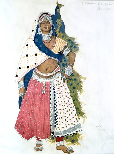 Bayadère avec paon, costume de ballet, 1911 - Leon Bakst
