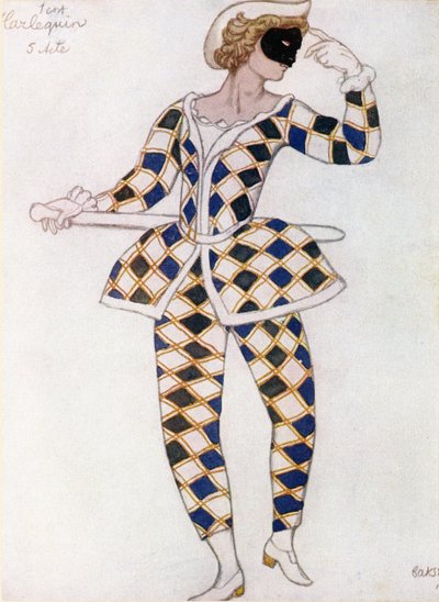Costume pour Arlequin, de La Belle au bois dormant, 1921 - Leon Bakst