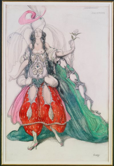 Costume pour Jane Marnac en Zobeide de "Shéhérazade" - Leon Bakst