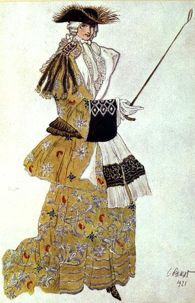 Costume pour La Baronne Chassant, de La Belle au bois dormant - Leon Bakst