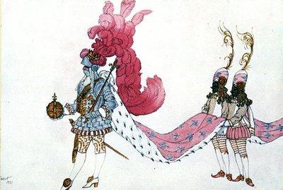 Costume pour le roi avec ses pages, tiré de La Belle au bois dormant - Leon Bakst