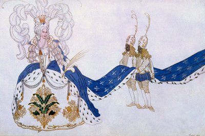 Costume de la Reine et ses Pages, de La Belle au bois dormant, 1921 - Leon Bakst