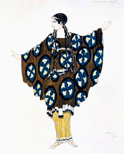 Costume pour une production des Ballets Russes de Daphnis et Chloé de Ravel, 1912 - Leon Bakst