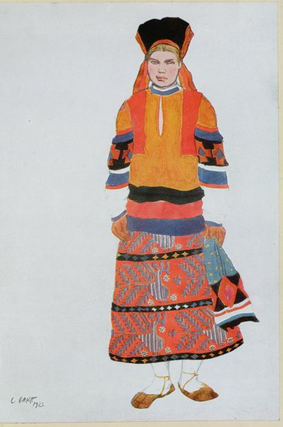 Costume pour une fille paysanne - Leon Bakst