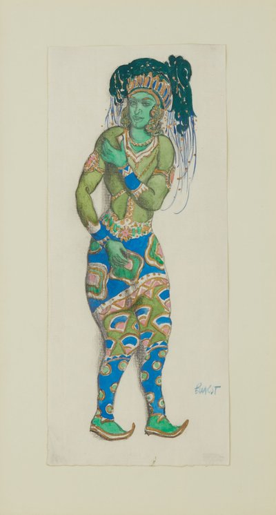 Costume pour le ballet Le Dieu Bleu par R. Hahn, 1910 - Leon Bakst