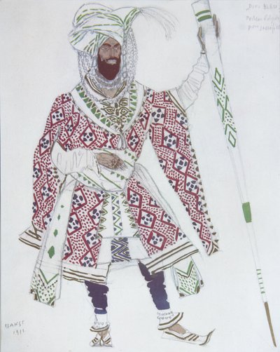 Costume pour le ballet Le Dieu Bleu de R. Hahn - Leon Bakst