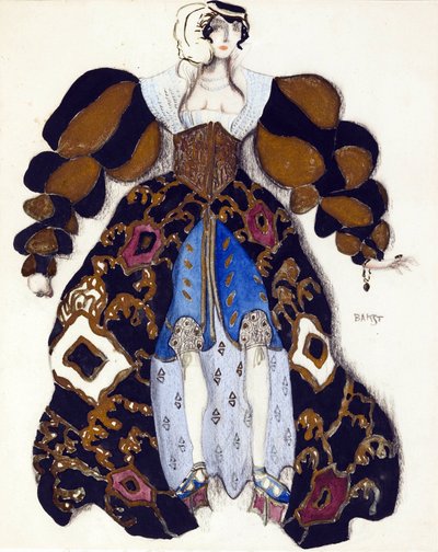 Costume pour le ballet "La Légende de Joseph" de R. Strauss - Bakst, Léon (1866-1924) - 1914 - Leon Bakst