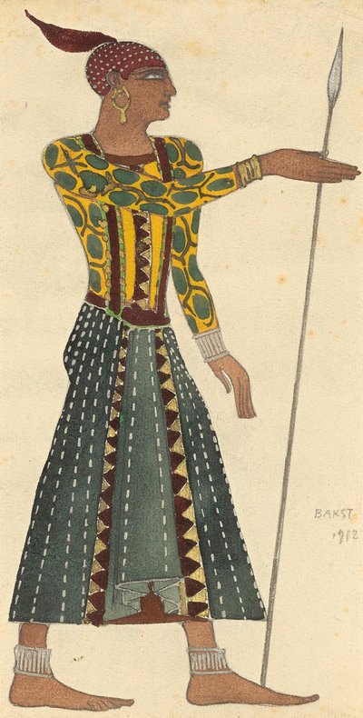 Conception de costume pour le ballet Cléopâtre par A. Arensky, 1912 - Leon Bakst