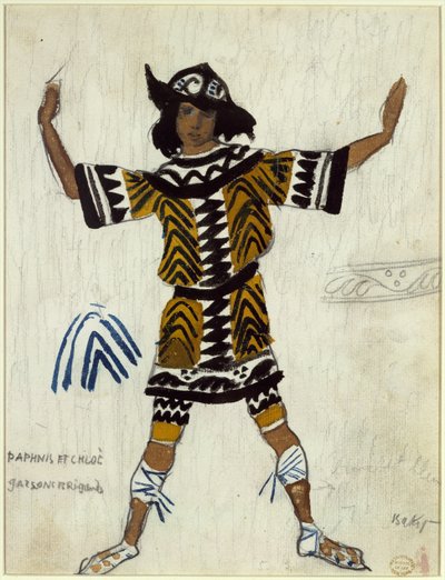 Costume pour le ballet Daphnis et Chloé de M. Ravel - Leon Bakst