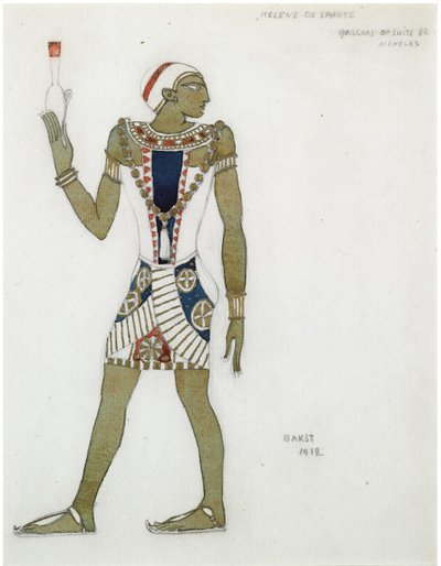 Costume pour le ballet Hélène de Sparte par E. Verhaeren et D. de Séverac - Leon Bakst