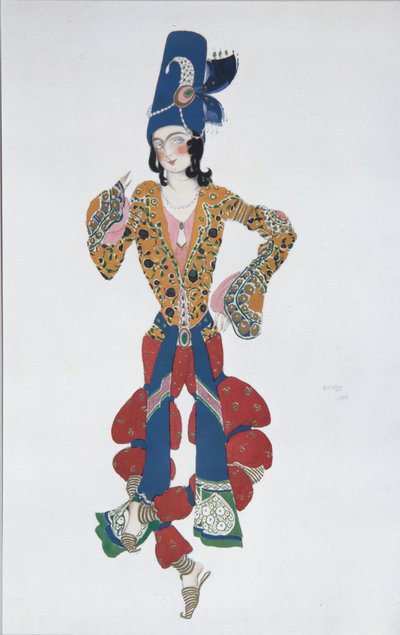 Costume pour le ballet Shéhérazade de N. Rimski-Korsakov, 1910 - Leon Bakst