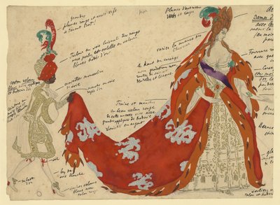 Costume pour le ballet La Belle au bois dormant de P. Tchaïkovski - Leon Bakst