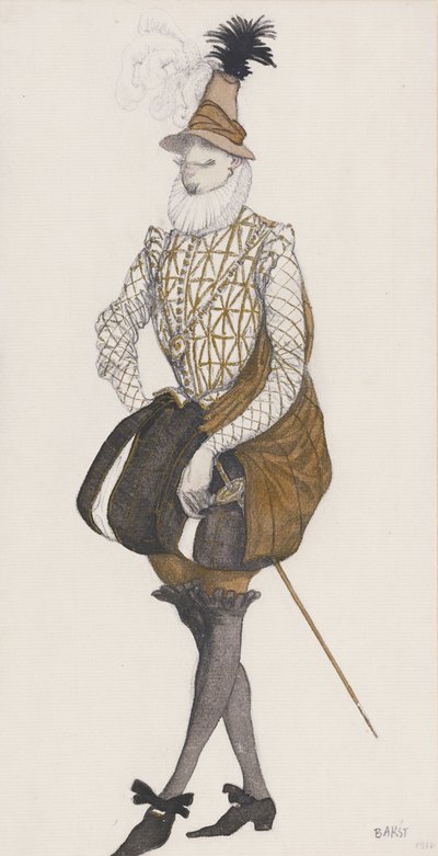 Conception de costume pour le ballet La Belle au bois dormant de P. Tchaïkovski - Leon Bakst