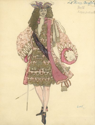 Costume pour le ballet La Belle au bois dormant de P. Tchaïkovski - Leon Bakst