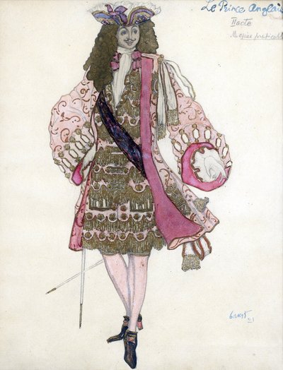 Conception de costume pour le ballet La Belle au bois dormant de P. Tchaïkovski - Leon Bakst