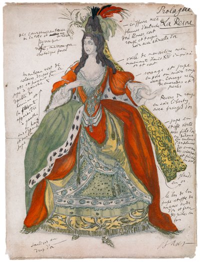 Costume pour le ballet La Belle au bois dormant de P. Tchaïkovski, 1921 - Leon Bakst