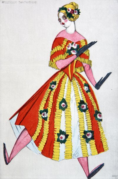 Costume pour le ballet La Boutique Fantasque de G. Rossini, 1919 - Leon Bakst