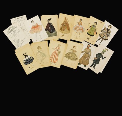 Dessins de costumes de "La Fée des Poupées" - Leon Bakst
