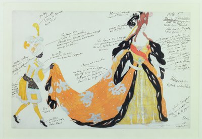 Costume pour Dame et son Page, pour le ballet Diaghilev - Leon Bakst