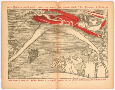 Des Karpathes à Berlin, un bond dans le style des ballets russes..., vers 1915 - Leon Bakst