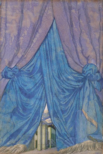 Conception de rideau pour le ballet La Belle au bois dormant de P. Tchaïkovski, 1921 - Leon Bakst