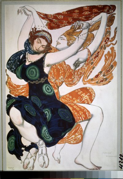 Deux béotiennes, costume pour le ballet Narcisse - Leon Bakst