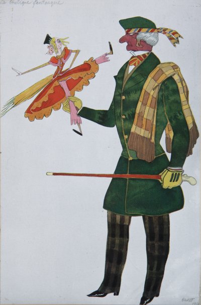 Anglais. Costume pour le ballet La Boutique Fantasque de G. Rossini, 1919 - Leon Bakst