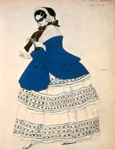 Estrella, design pour un costume pour le ballet Carnaval composé par Robert Schumann, 1919 - Leon Bakst
