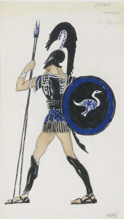 Hippolyte. Costume pour le ballet Phèdre, vers 1923 - Leon Bakst