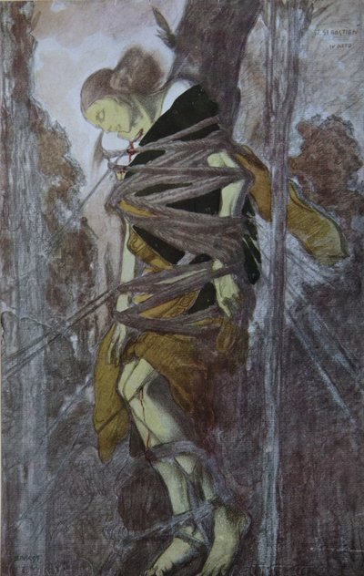 Ida Rubinstein dans la pièce Le Martyre de Saint Sébastien de Gabriele D