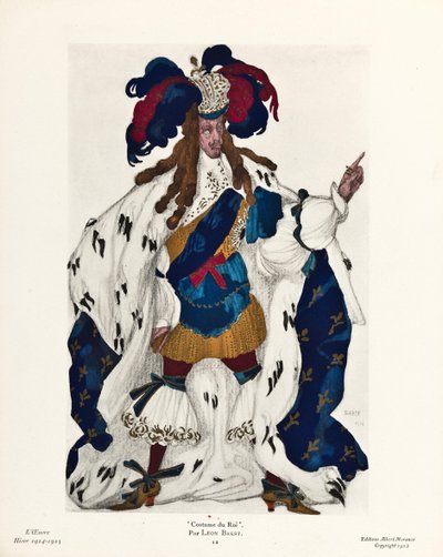 Roi. Costume pour le ballet La Belle au bois dormant de P. Tchaïkovski, 1921 - Leon Bakst