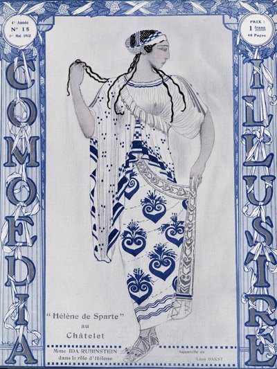 Les Ballets Russes : Hélène de Sparte au Châtelet, Mlle Ida Rubinstein dans le rôle d