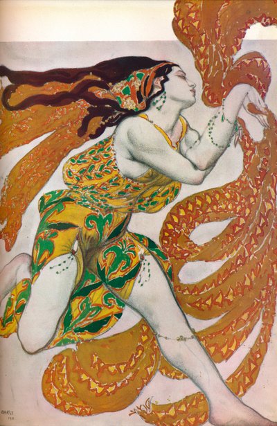 Narcisse : Une bacchante. Costume pour la danse Narcisse, 1911 - Leon Bakst