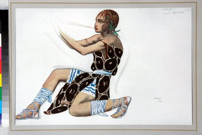Narcisse - Costume dessiné par Léon Bakst pour le ballet "Narcisse" de Nicolas Tcherepnine - Leon Bakst