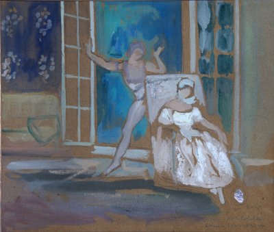 Nijinsky et Karsavina dans le ballet Le Spectre de la Rose, 1911 - Leon Bakst