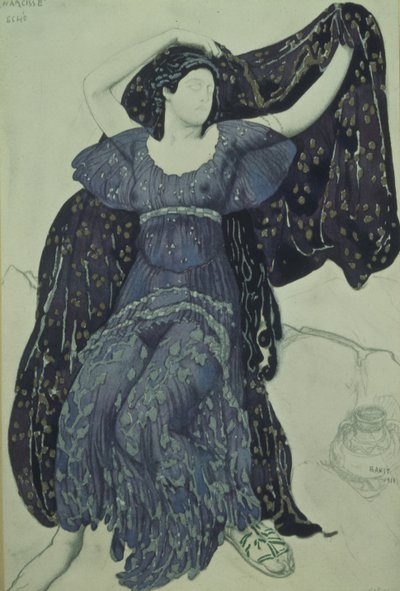 Nymphe Echo. Costume pour le ballet Narcisse de N. Tcherepnin, 1911 - Leon Bakst