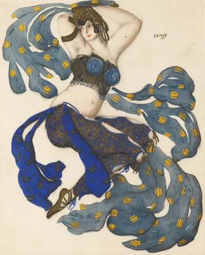 Odalisque. Costume pour le ballet Shéhérazade de N. Rimsky-Korsakov - Leon Bakst