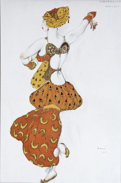 Odalisque. Costume pour le ballet Shéhérazade de N. Rimski-Korsakov, 1910 - Leon Bakst