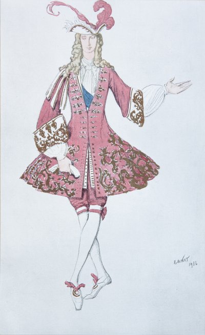 Page de la princesse. Costume pour le ballet La Belle au bois dormant de P. Tchaïkovski, 1916 - Leon Bakst