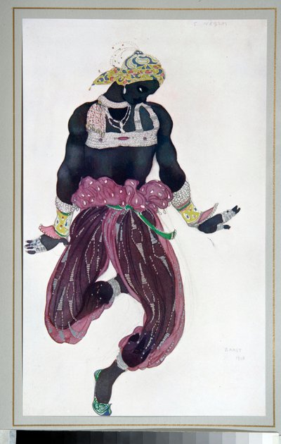 Ballet russe : dessin pour le ballet "Shéhérazade" dirigé par Michel Fokine - Leon Bakst