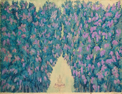 Décor de scène pour le ballet La Belle au bois dormant de P. Tchaïkovski, 1921 - Leon Bakst