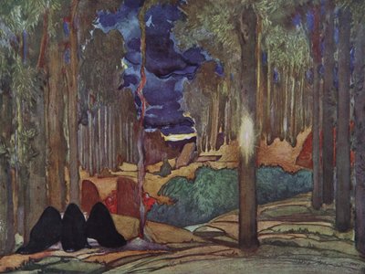 Décor de scène pour la pièce Le Martyre de Saint Sébastien de Gabriele D