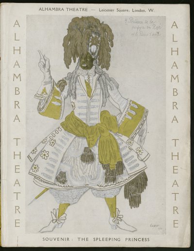 Page de titre du programme souvenir pour les Ballets Russes - Leon Bakst
