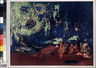 Décor pour le ballet "Shéhérazade" dirigé par Nicolas Rimski-Korsakov - Leon Bakst