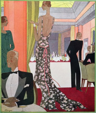 Design de mode pour une robe de soirée par la Maison Louise Boulanger lors d