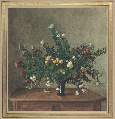Bouquet de petits chrysanthèmes - Léon Bonvin