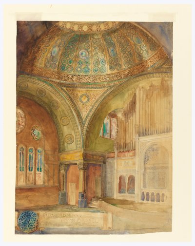 Schéma de Couleurs pour le Temple Israël, Brooklyn, NY - Leon Dabo