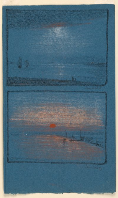 Deux paysages du soir - Leon Dabo