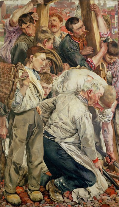 Les Hommes, panneau de gauche de L